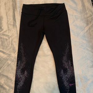 Nike Leggings Purple and White Dotted